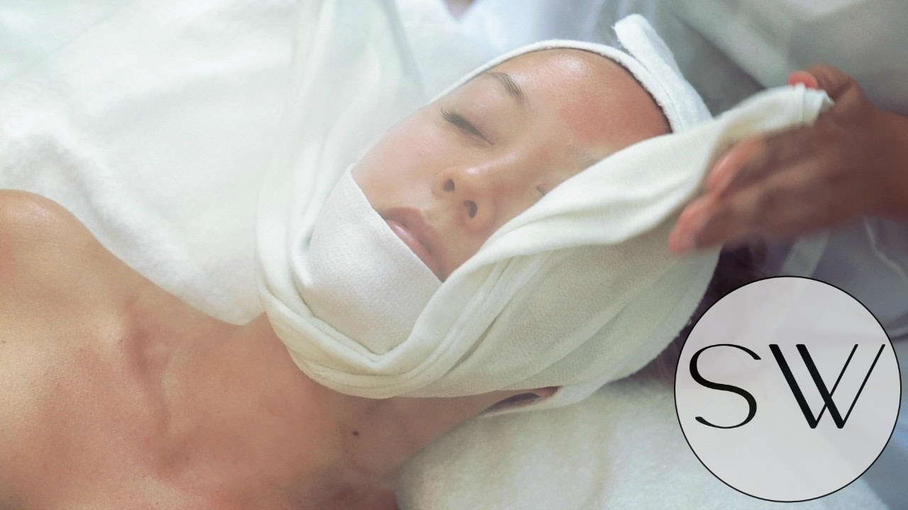 facial treatment with