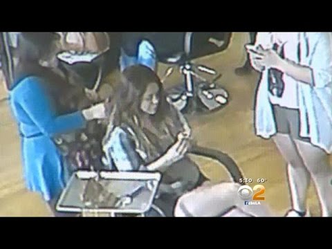 caught on camera woman walks out of burbank salon after getting 900 worth of treatments